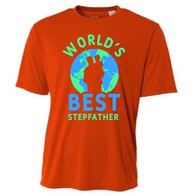 Worlds Best Stepfather Fathers Day Step Dad Stepdad Father Cool Gift Cooling Performance Crew T-Shirt