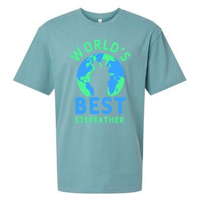 Worlds Best Stepfather Fathers Day Step Dad Stepdad Father Cool Gift Sueded Cloud Jersey T-Shirt