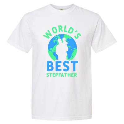 Worlds Best Stepfather Fathers Day Step Dad Stepdad Father Cool Gift Garment-Dyed Heavyweight T-Shirt