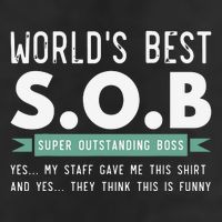 Worlds Best SOB Super Outstanding Boss Funny Colleague Adult Drive Performance Visor