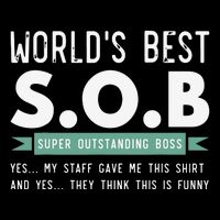 Worlds Best SOB Super Outstanding Boss Funny Colleague 16 in Basic Backpack