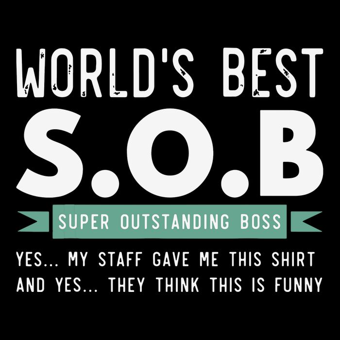 Worlds Best SOB Super Outstanding Boss Funny Colleague 16 in Basic Backpack