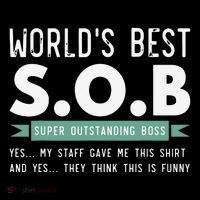 Worlds Best SOB Super Outstanding Boss Funny Colleague Tank Top