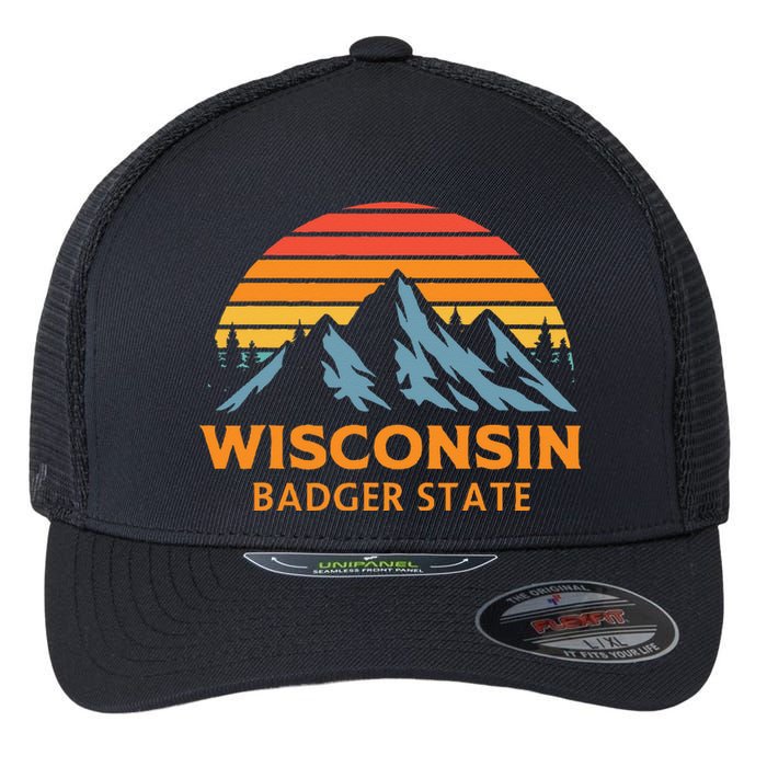 Wisconsin Badger State Flexfit Unipanel Trucker Cap