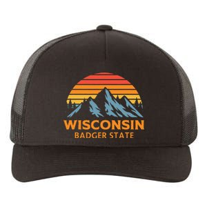 Wisconsin Badger State Yupoong Adult 5-Panel Trucker Hat