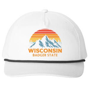 Wisconsin Badger State Snapback Five-Panel Rope Hat