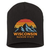 Wisconsin Badger State Short Acrylic Beanie