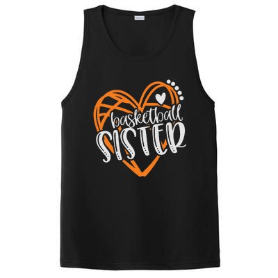 Wo Basketball Sister Heart Distressed PosiCharge Competitor Tank