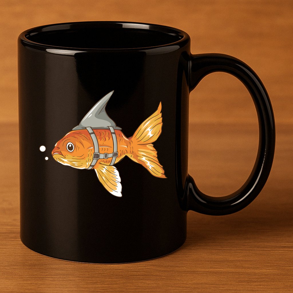 Wanna Be Shark Funny Fish 11oz C Handle Ceramic Mug