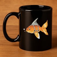 Wanna Be Shark Funny Fish 11oz C Handle Ceramic Mug