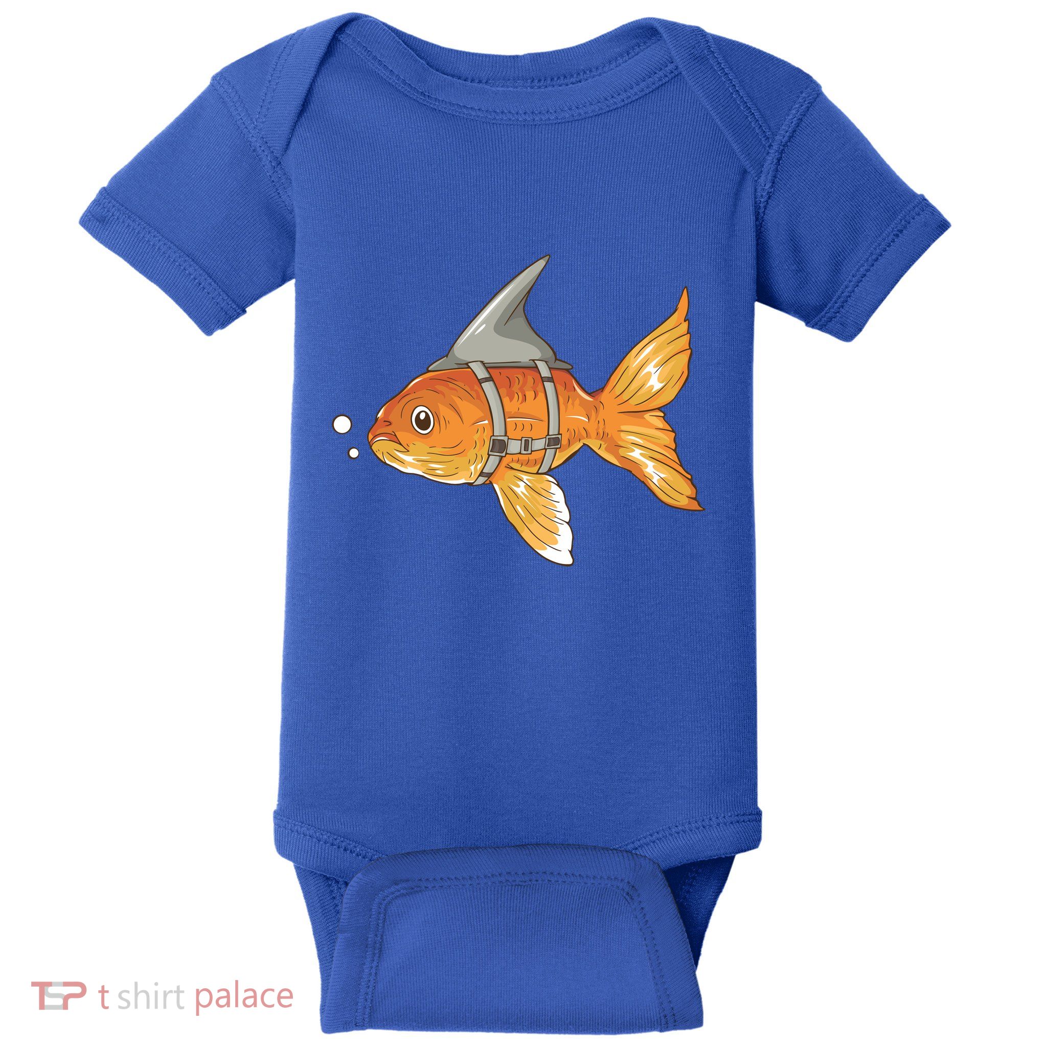 Wanna Be Shark Funny Fish Baby Bodysuit