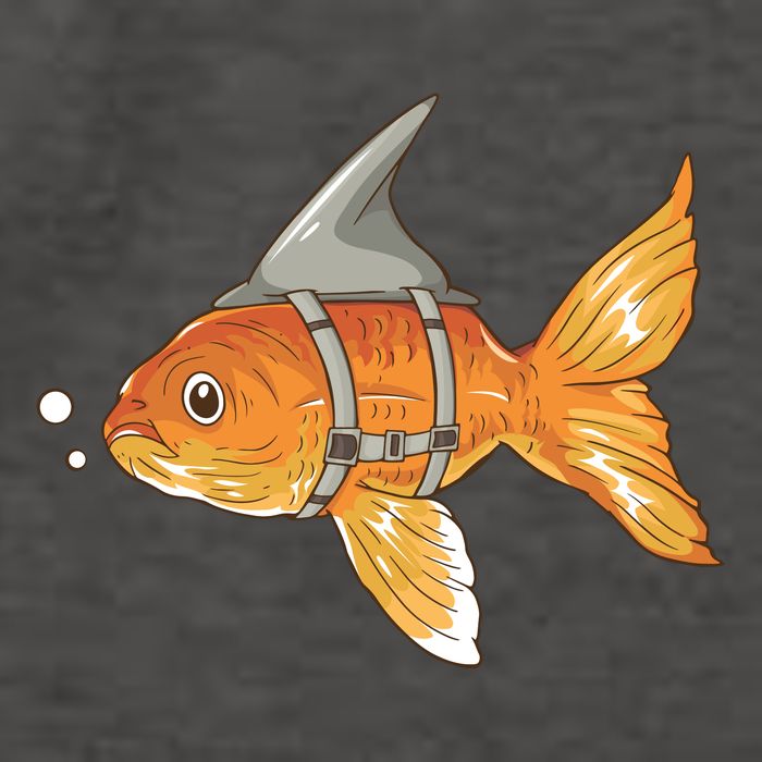 Wanna Be Shark Funny Fish Vector Backpack
