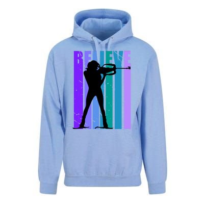 Wo Biathlon Shooting Guns Ski Skiiing Skier Winter Sport Gift Unisex Surf Hoodie