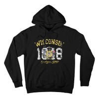 Wisconsin Badger State Flag Vintage Fade Tall Hoodie