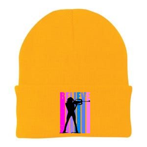 Wo Biathlon Shooting Guns Ski Skiiing Skier Winter Sport Gift Knit Cap Winter Beanie