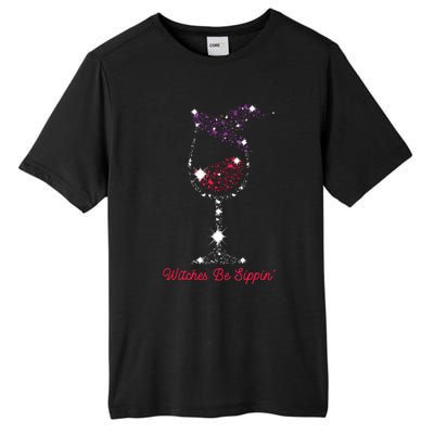 Witches Be Sippin Witch Squad Wine Glass Halloween Party Tall Fusion ChromaSoft Performance T-Shirt