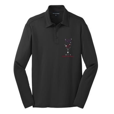 Witches Be Sippin Witch Squad Wine Glass Halloween Party Silk Touch Performance Long Sleeve Polo