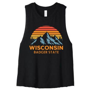 Wisconsin Badger State Women's Racerback Cropped Tank