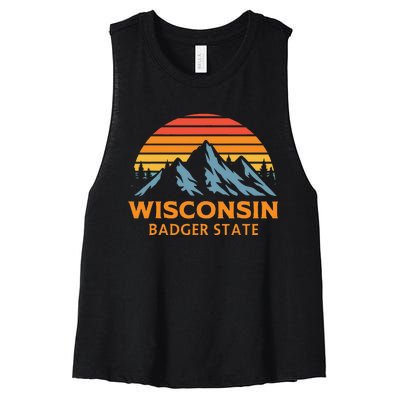 Wisconsin Badger State Women's Racerback Cropped Tank