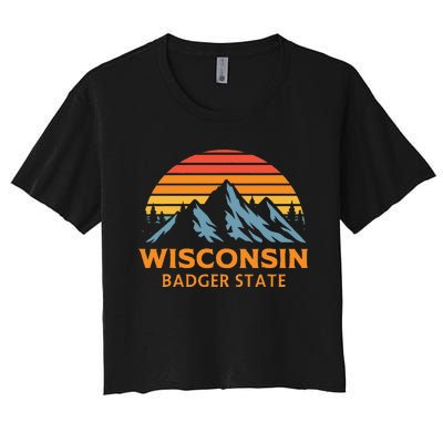 Wisconsin Badger State Women's Crop Top Tee