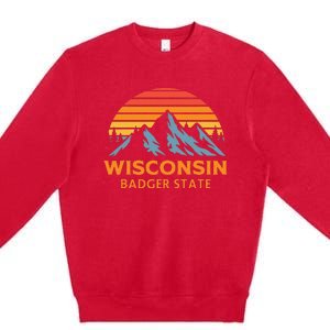 Wisconsin Badger State Premium Crewneck Sweatshirt