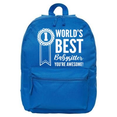 World's Best Sitter! Caregiver Great Gift 16 in Basic Backpack