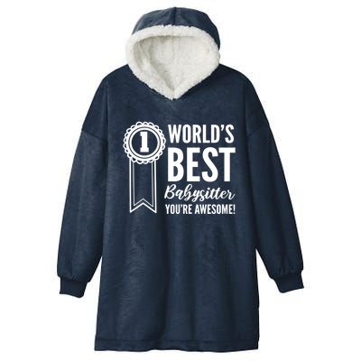 World's Best Sitter! Caregiver Great Gift Hooded Wearable Blanket