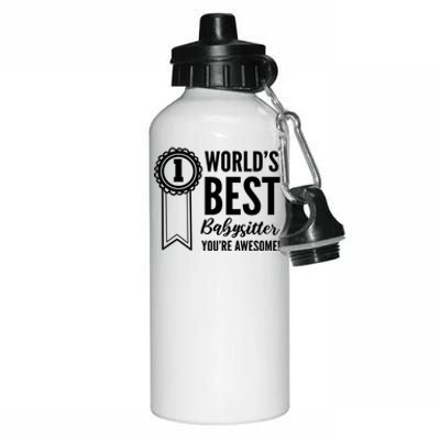 World's Best Sitter! Caregiver Great Gift Aluminum Water Bottle