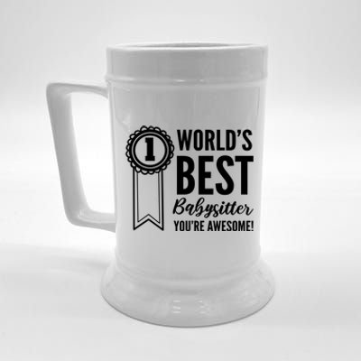 World's Best Sitter! Caregiver Great Gift Beer Stein