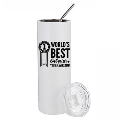 World's Best Sitter! Caregiver Great Gift Stainless Steel Tumbler