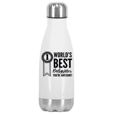 World's Best Sitter! Caregiver Great Gift Stainless Steel Insulated Water Bottle