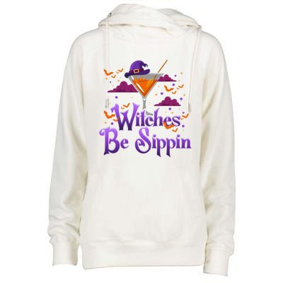 Witches Be Sippin Funny Xmas Gift Womens Funnel Neck Pullover Hood