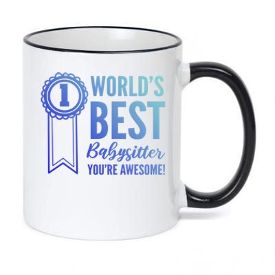 World's Best Sitter! Caregiver Gift 11oz Black Color Changing Mug