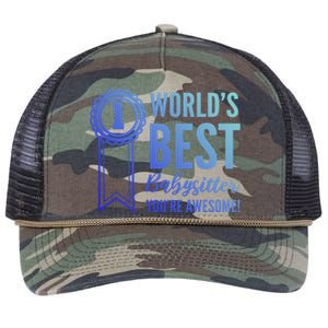 World's Best Sitter! Caregiver Gift Retro Rope Trucker Hat Cap