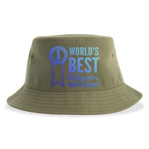 World's Best Sitter! Caregiver Gift Sustainable Bucket Hat