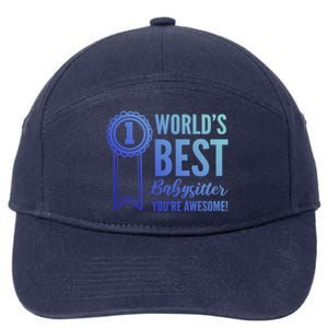 World's Best Sitter! Caregiver Gift 7-Panel Snapback Hat