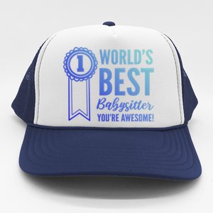 World's Best Sitter! Caregiver Gift Trucker Hat