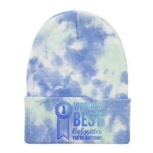 World's Best Sitter! Caregiver Gift Tie Dye 12in Knit Beanie