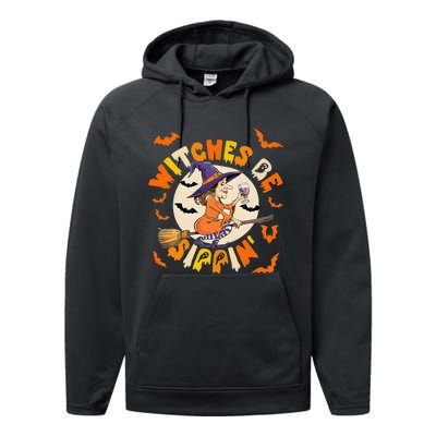 Witches Be Sippin Halloween Holiday Funny Spooky Ghost Performance Fleece Hoodie