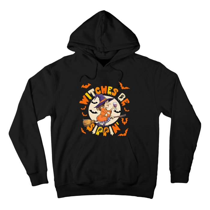 Witches Be Sippin Halloween Holiday Funny Spooky Ghost Hoodie