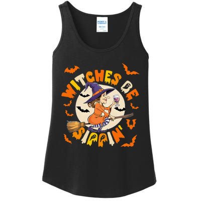 Witches Be Sippin Halloween Holiday Funny Spooky Ghost Ladies Essential Tank