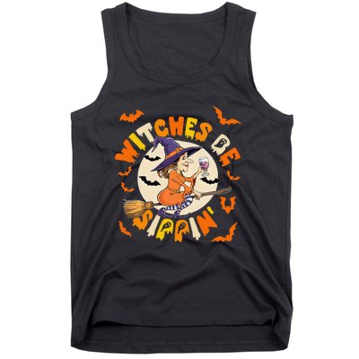 Witches Be Sippin Halloween Holiday Funny Spooky Ghost Tank Top