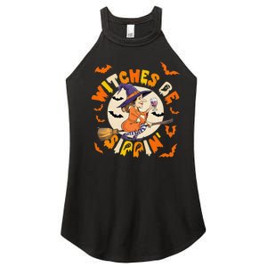 Witches Be Sippin Halloween Holiday Funny Spooky Ghost Women’s Perfect Tri Rocker Tank