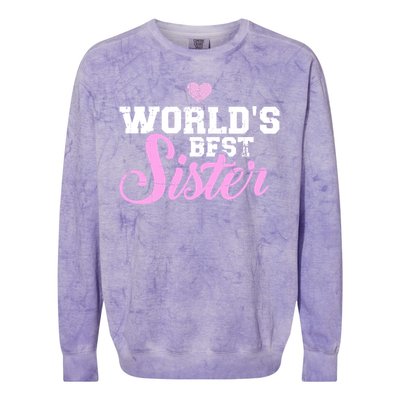 World's Best Sister Funny Gift Colorblast Crewneck Sweatshirt