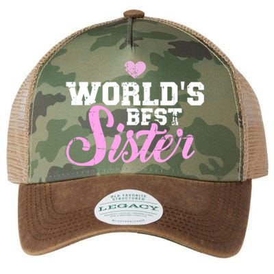 World's Best Sister Funny Gift Legacy Tie Dye Trucker Hat