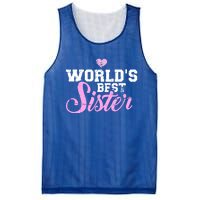 World's Best Sister Funny Gift Mesh Reversible Basketball Jersey Tank