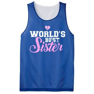 World's Best Sister Funny Gift Mesh Reversible Basketball Jersey Tank