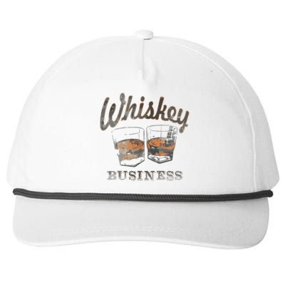 Whiskey Business Shot Glasses Vintage Retro Graphic Snapback Five-Panel Rope Hat