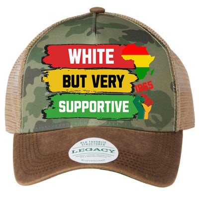 White But Supportive Ally Black History Month Juneteenth Legacy Tie Dye Trucker Hat