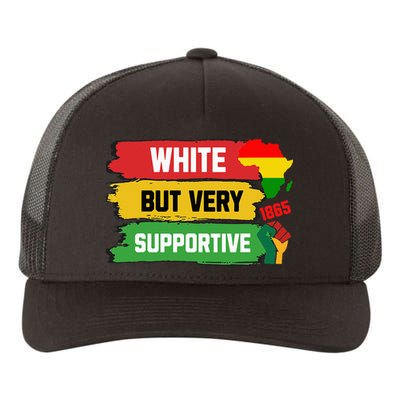 White But Supportive Ally Black History Month Juneteenth Yupoong Adult 5-Panel Trucker Hat